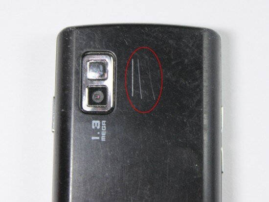 Pic. 25. Scratches on the back panel