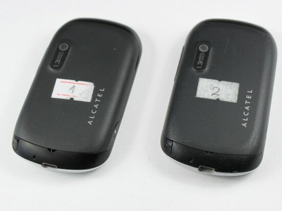 Pic. 31. Here’s how both Alcatel OT-708 samples look like after all the tests (the back panels)