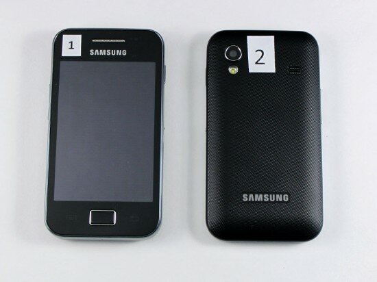 Pic. 3. Front and rear panels of the Samsung Galaxy Ace